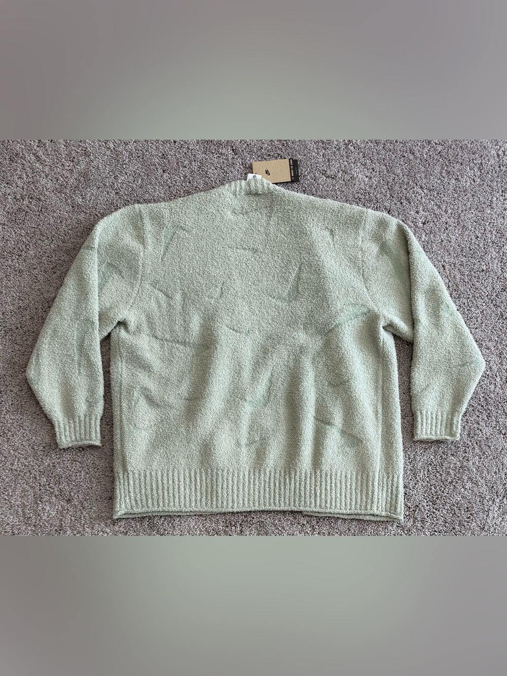 Nike Oversized Phoenix Cozy Knit Bouclé Cardigan FZ1711-370 Womens Size Medium - Picture 2 of 5